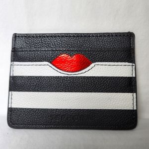 Sephora Black & White Slim Card Case Holder Wallet NWOT